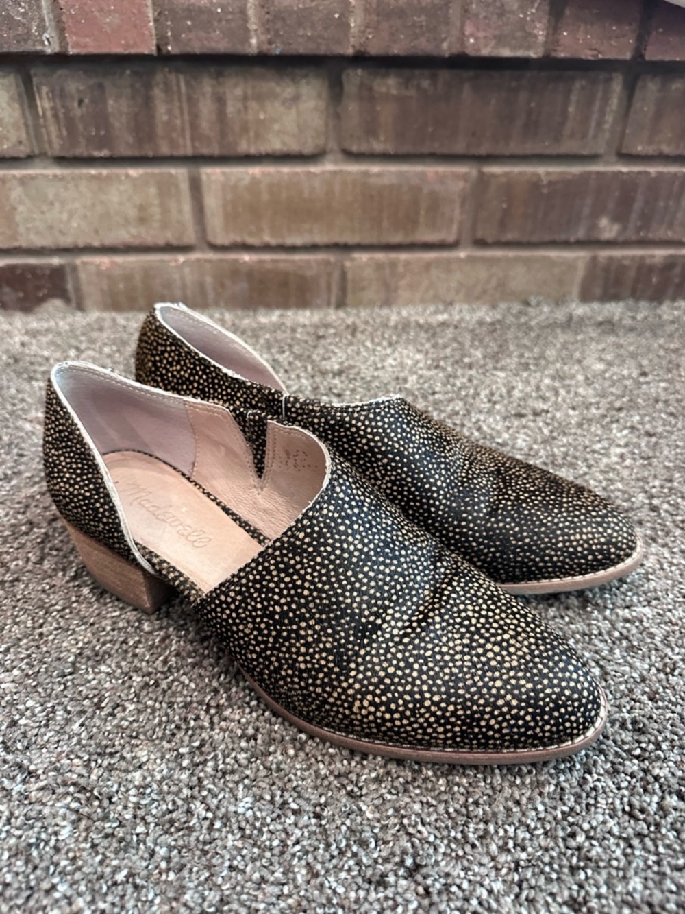 Madewell The Lucie Shoe in Spotted Calf Hair - Size 6.5 Boho Minimalist